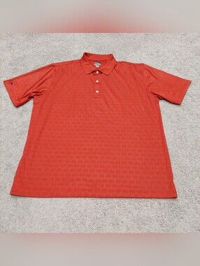 Greg Norman Play Dry XL Polo Shirt red monochromatic pattern